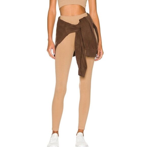 Spiritual‎ Gangster compression sculpt leggings size M/L Tan Beige Ribbed - Picture 2 of 9